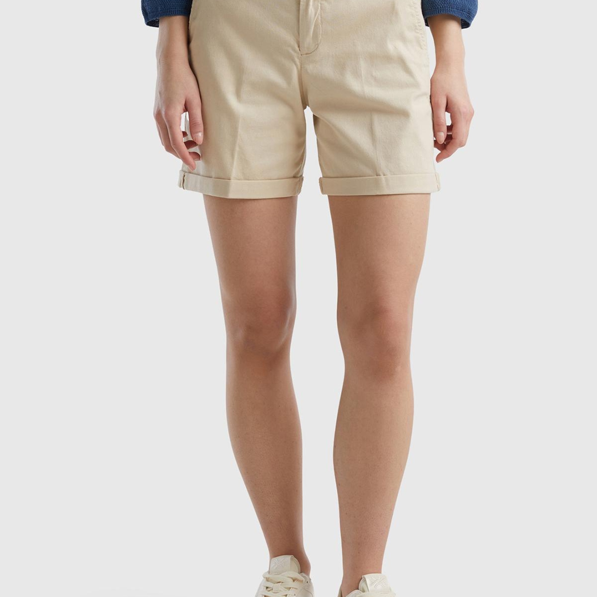 Kadın Bej Mevsimlik Bermuda