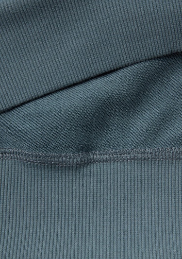  Erkek Füme Pamuk Karışımlı Önü Logo Baskılı Kapüşonlu Sweatshirt