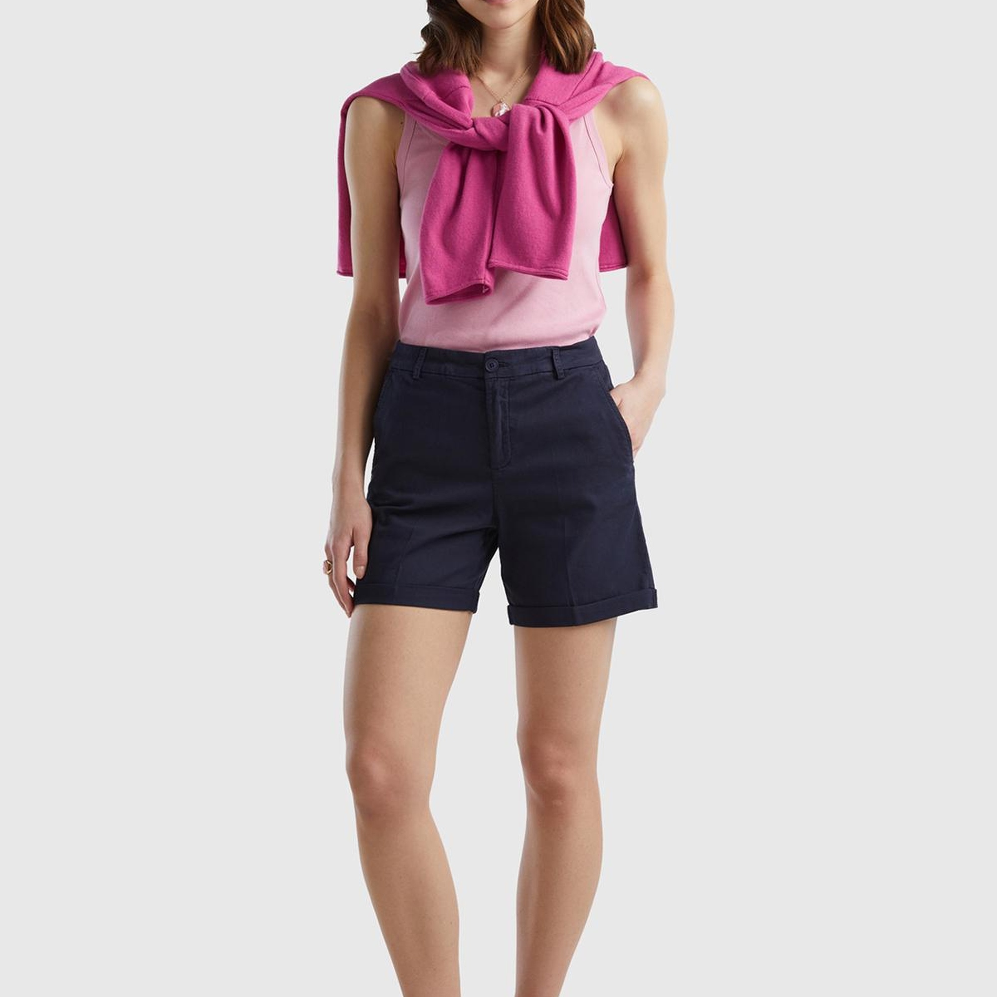 Kadın Lacivert Mevsimlik Bermuda