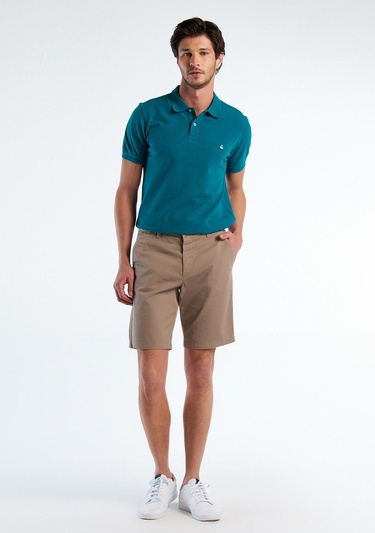  Erkek Vizon Chino Bermuda