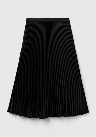  Kadın Siyah Rahat Kesim Uzun Etek