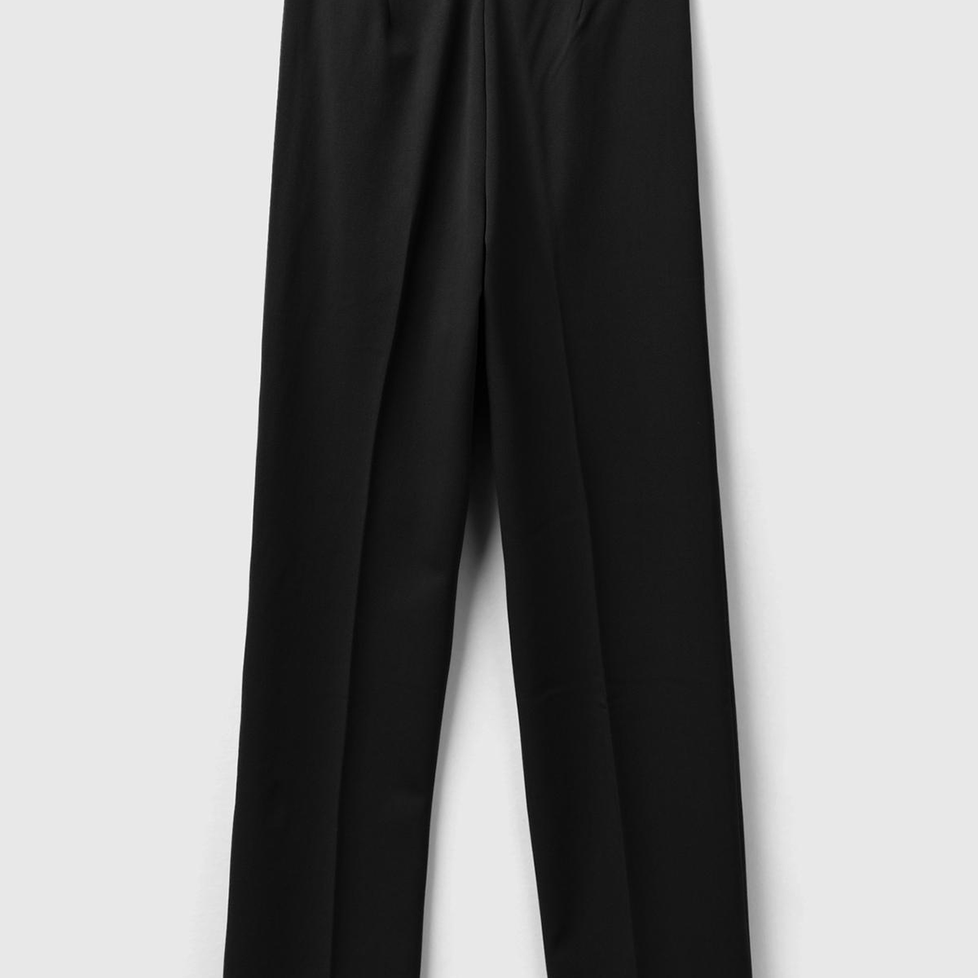 Kadın Siyah Viskoz Karışımlı Beli Kalın Bantlı Cepli Pantolon