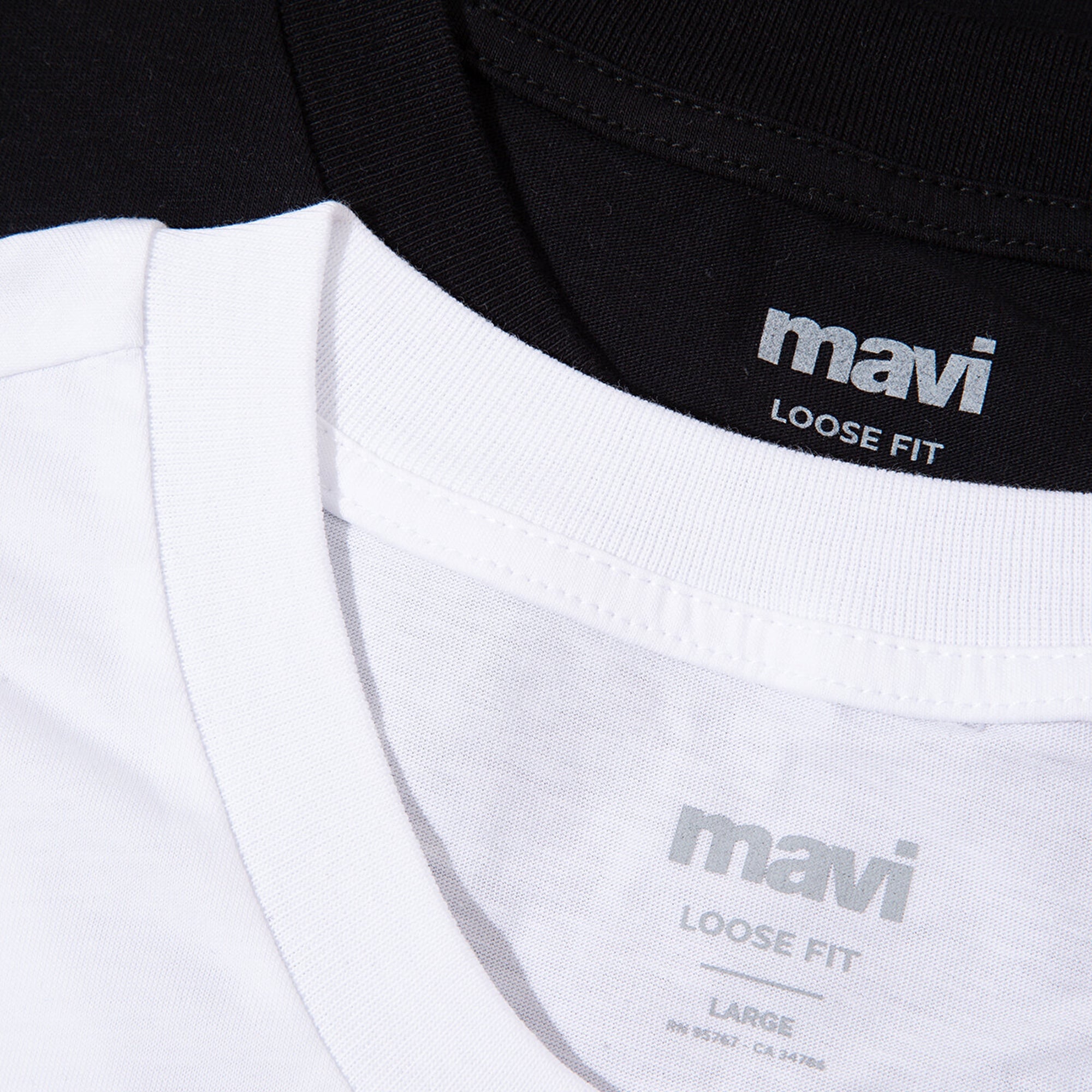 Mavi 2li Erkek Basic Tişört Loose Fit / Bol Rahat Kesim 0612317-900