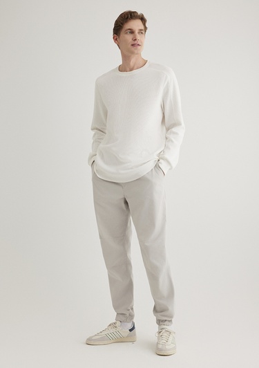  Mavi Beli Lastikli Açık Gri Jogger Pantolon 000169-70074