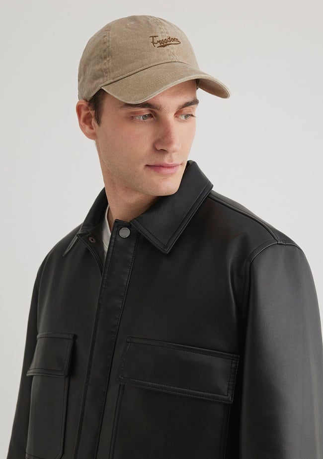  Mavi Freedom İşlemeli Kahverengi Şapka 0911884-70373