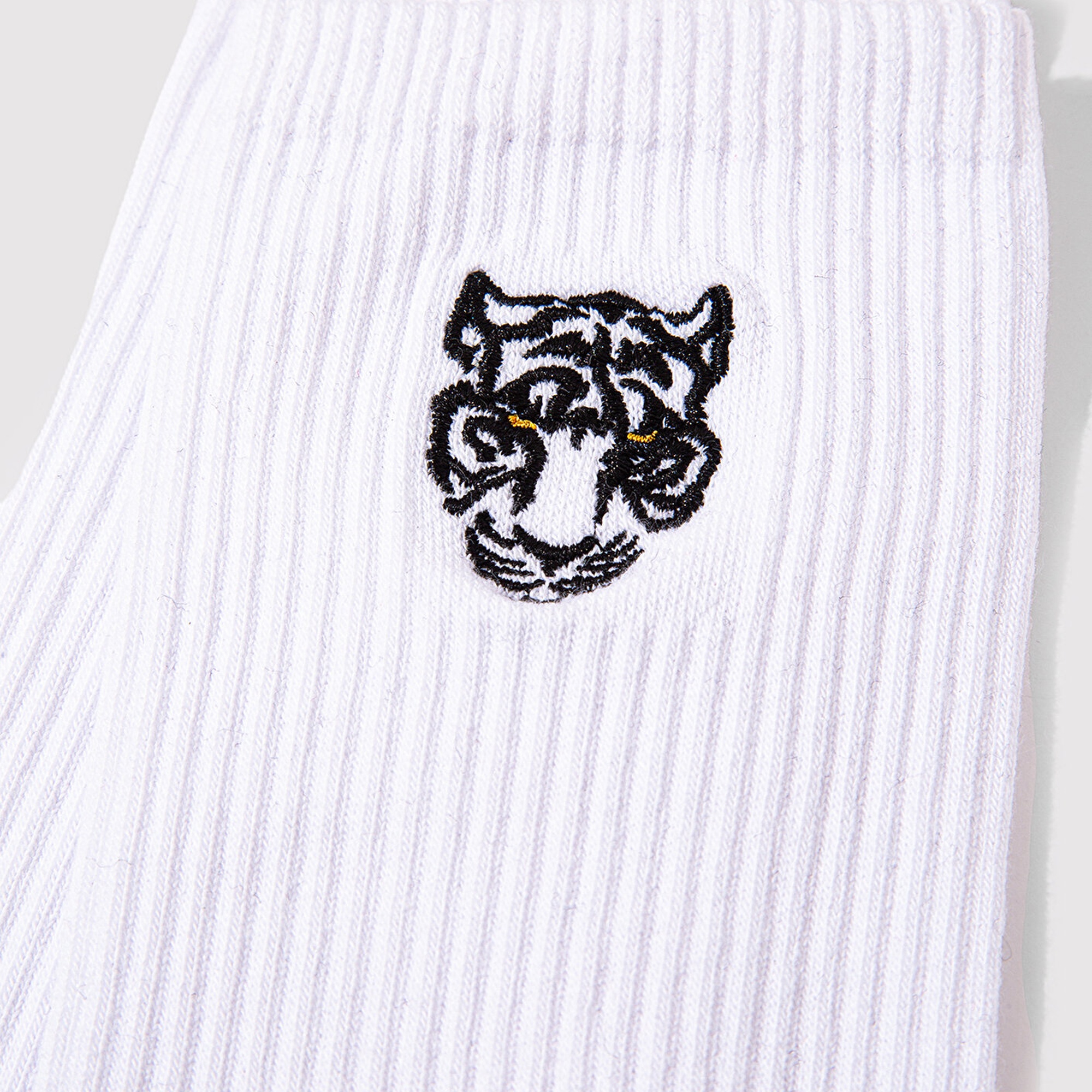 Mavi Kaplan Baskılı Beyaz Soket Çorap 0911744-620