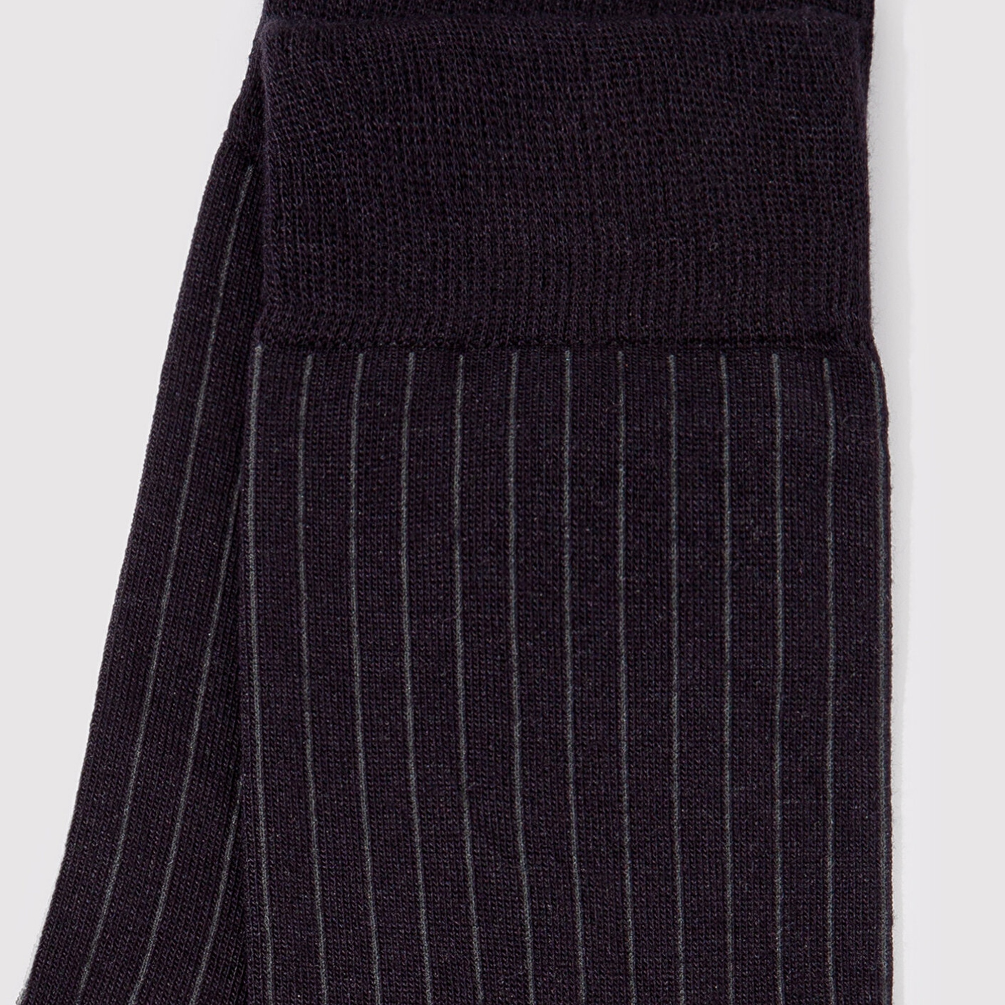 Mavi Çizgi Detaylı Siyah Soket Çorap 0911761-900