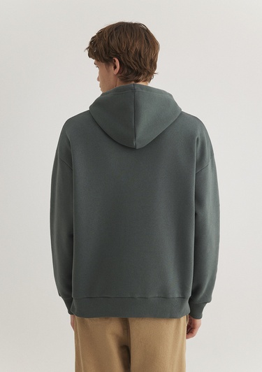  Mavi Mavi Logo Baskılı Kapüşonlu Yeşil Sweatshirt 067149-71598