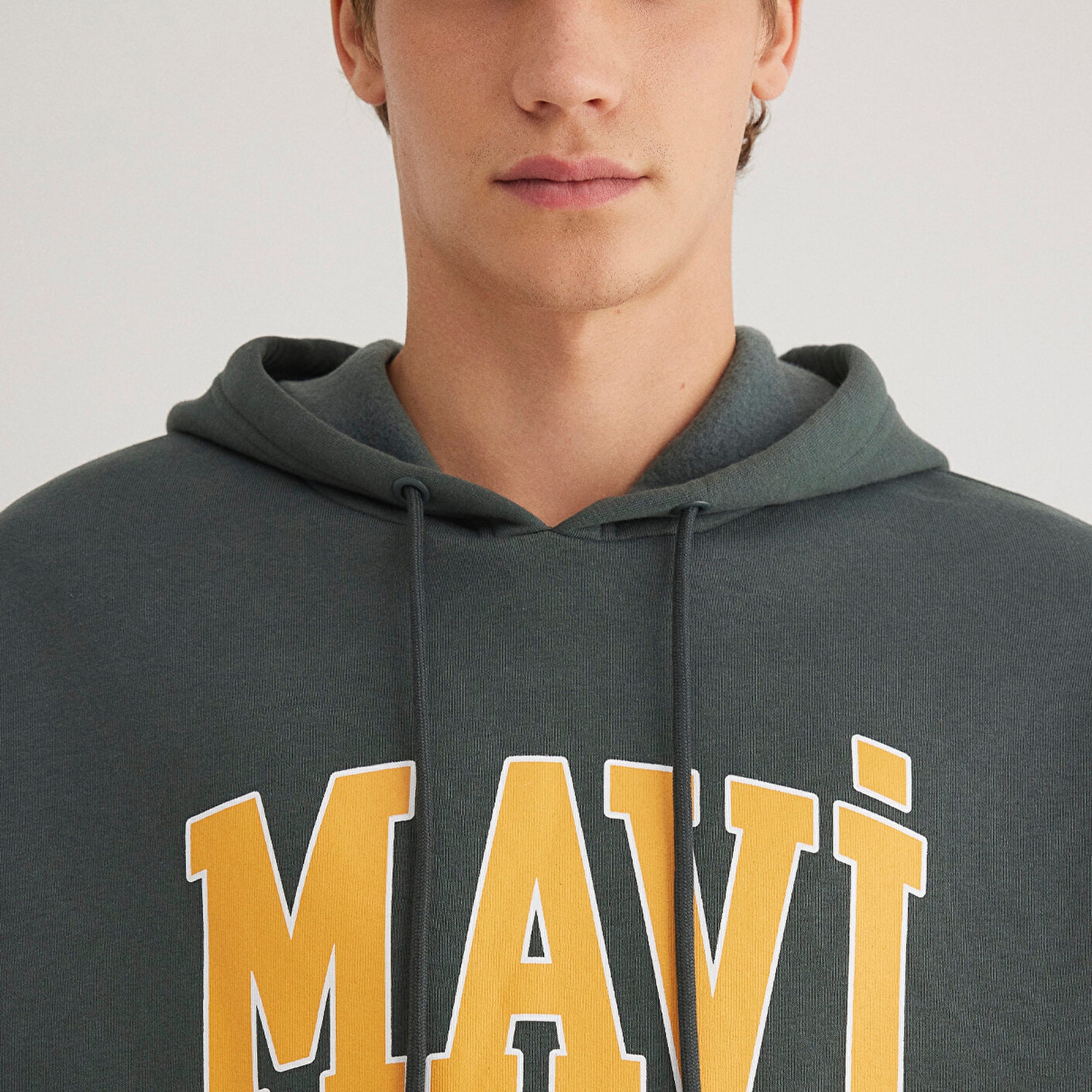Mavi Mavi Logo Baskılı Kapüşonlu Yeşil Sweatshirt 067149-71598