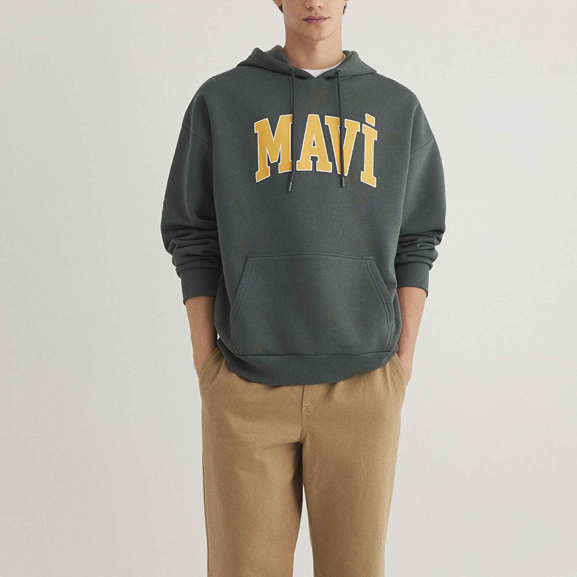 Mavi Mavi Logo Baskılı Kapüşonlu Yeşil Sweatshirt 067149-71598