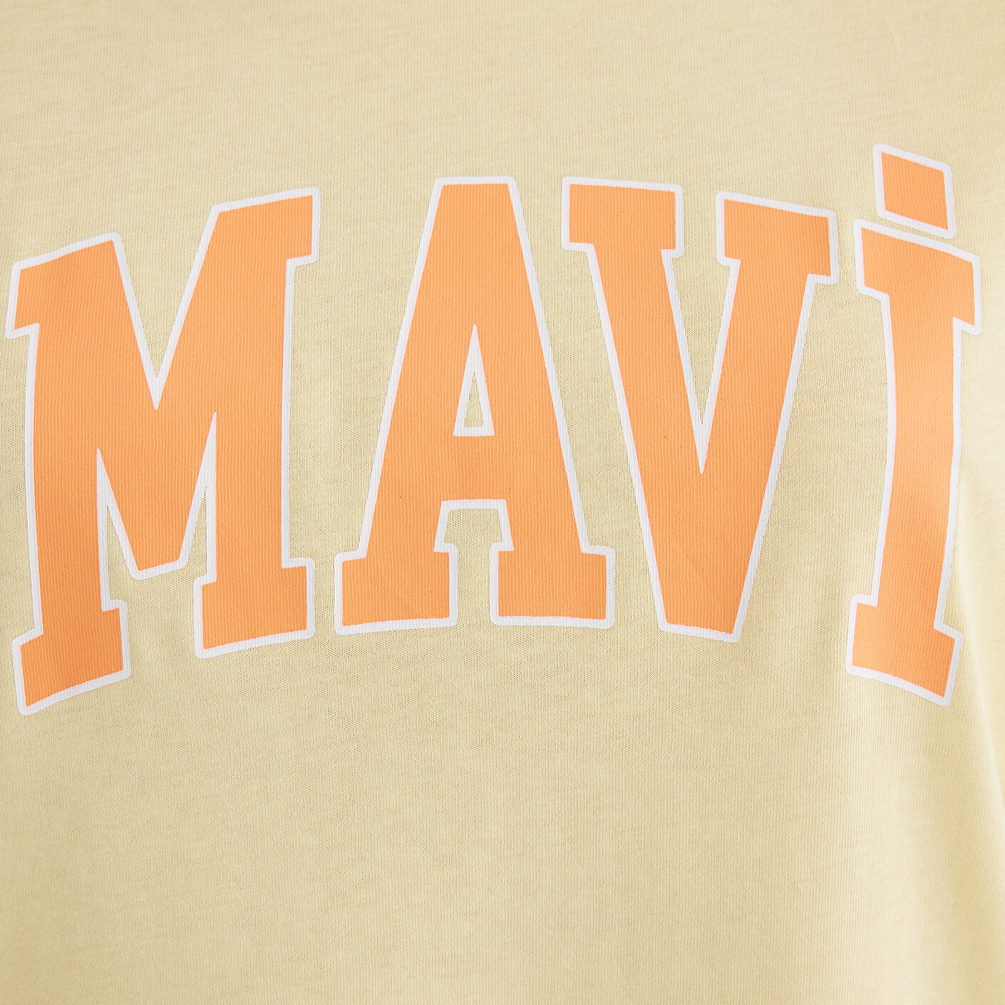 Mavi Mavi Logo Baskılı Sarı Tişört Oversize / Geniş Kesim 1600843-71315