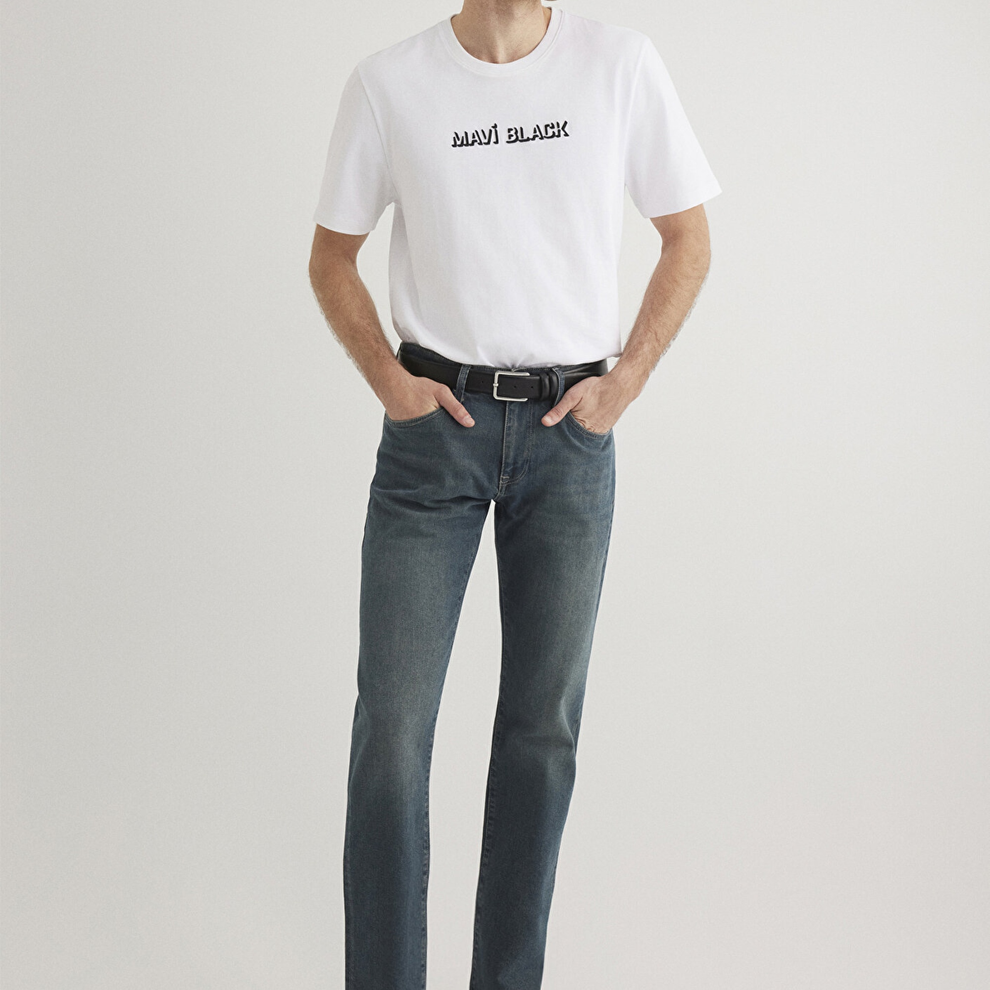 Mavi Mavi Black Baskılı Beyaz Tişört Regular Fit / Normal Kesim 0612527-620