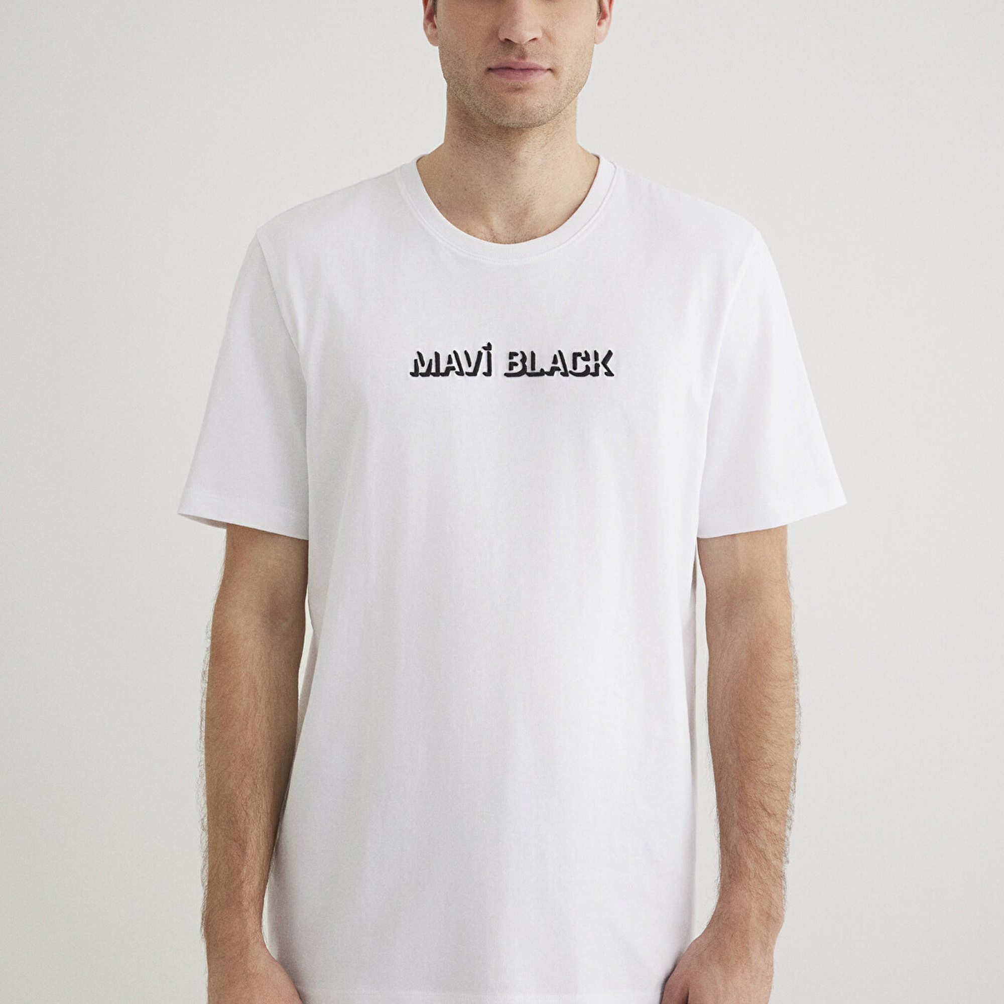 Mavi Mavi Black Baskılı Beyaz Tişört Regular Fit / Normal Kesim 0612527-620