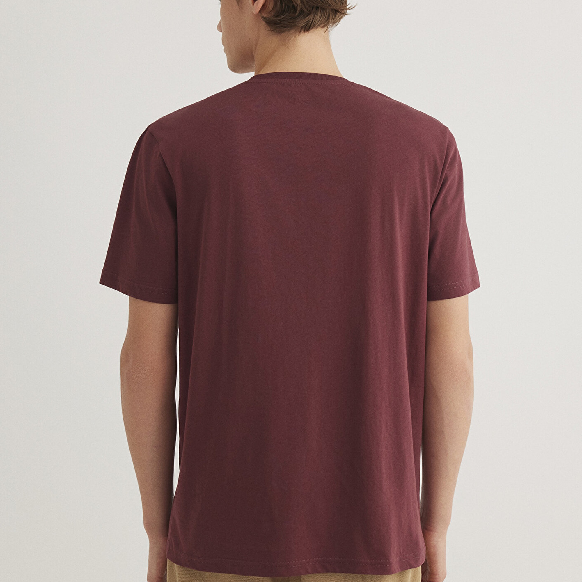 Mavi Mavi Logo Baskılı Bordo Tişört Regular Fit / Normal Kesim 0611714-70396