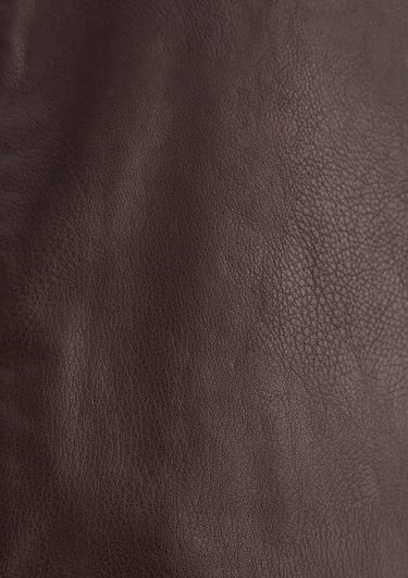  Mavi Kahverengi Suni Deri Ceket Oversize / Geniş Kesim 1110614-88083