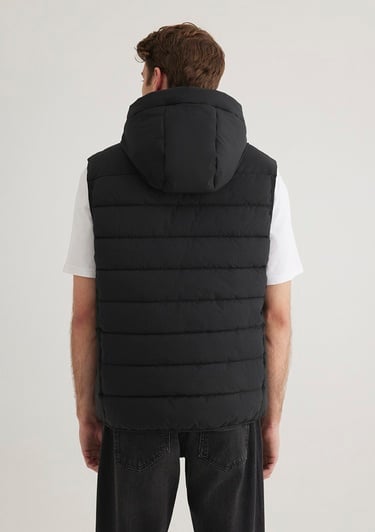  Mavi Mavi Jeans Detaylı Kapüşonlu Siyah Yelek Regular Fit / Normal Kesim 0110554-900