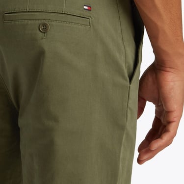  Tommy Hilfiger Straight Leg Satin Chinos Erkek Haki Pantolon