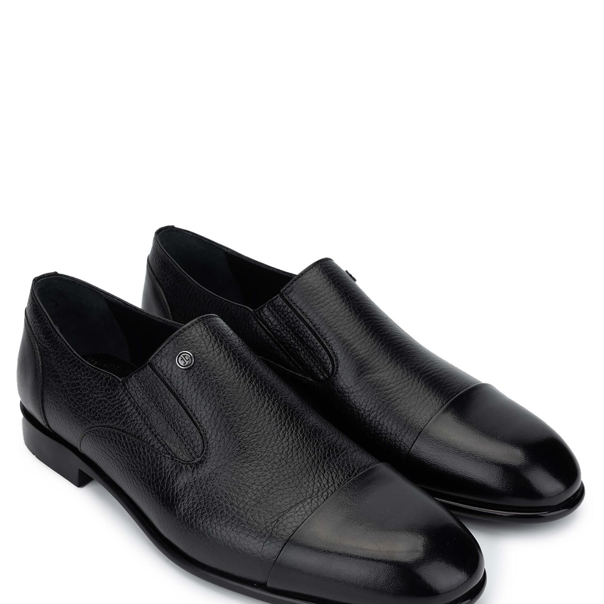 Tamer Tanca Erkek Hakiki Deri Siyah Loafer Ayakkabı