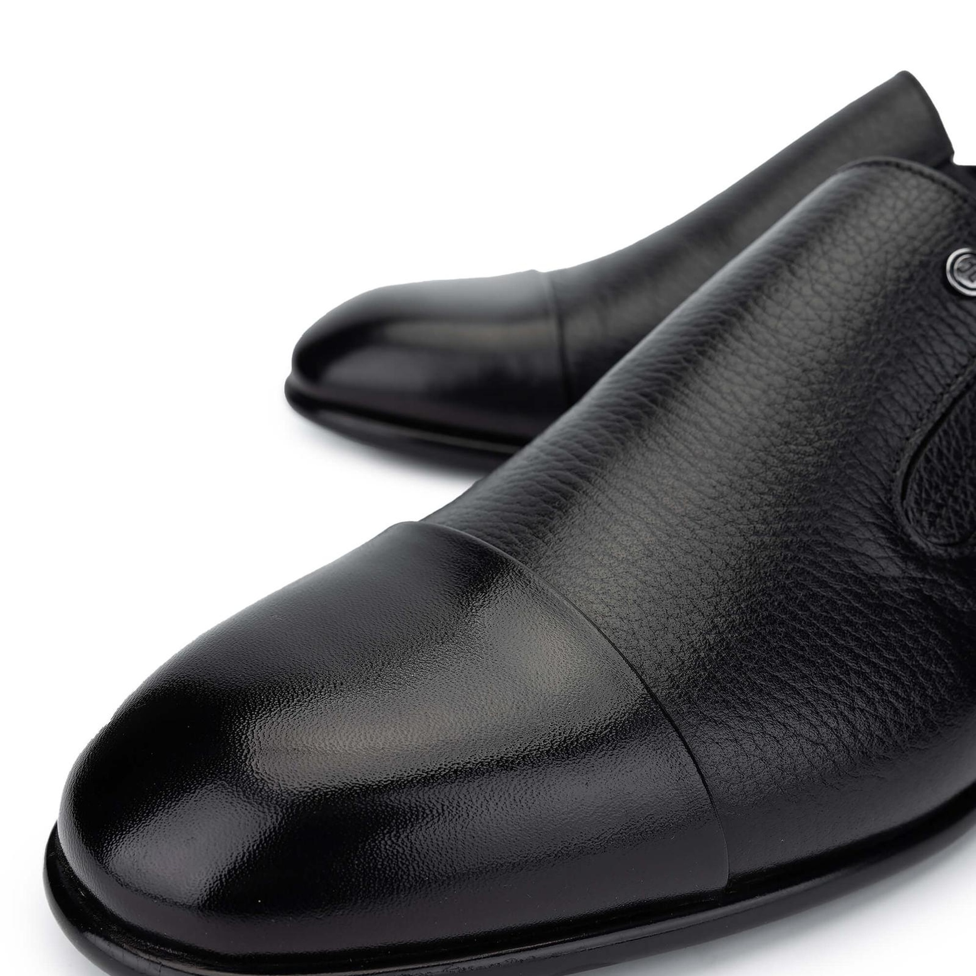 Tamer Tanca Erkek Hakiki Deri Siyah Loafer Ayakkabı