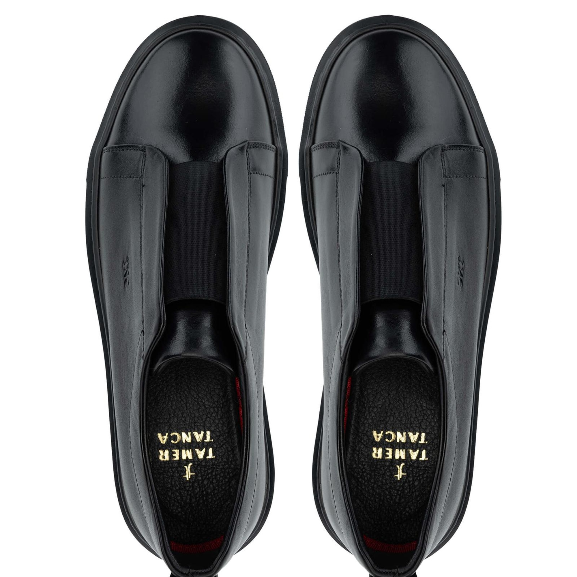 Tamer Tanca Erkek Hakiki Deri Siyah Deri Loafer Ayakkabı