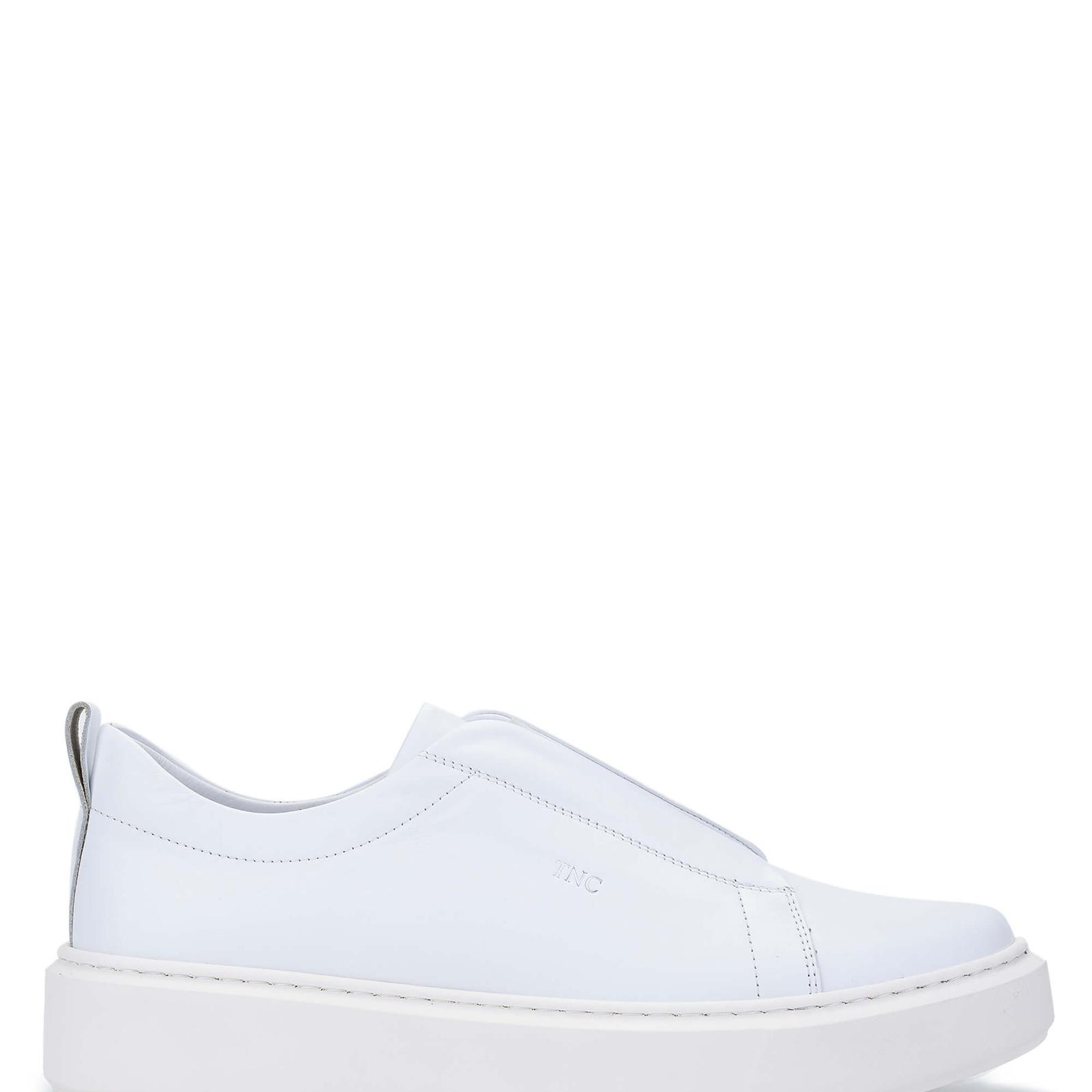 Tamer Tanca Erkek Hakiki Deri Beyaz Loafer Ayakkabı