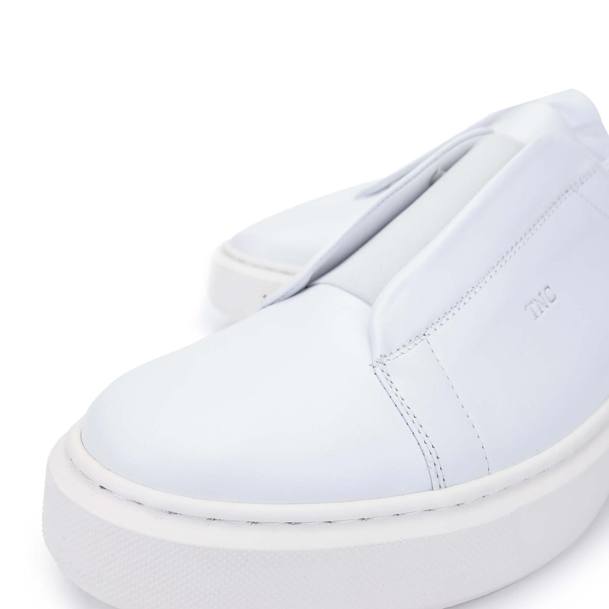 Tamer Tanca Erkek Hakiki Deri Beyaz Loafer Ayakkabı