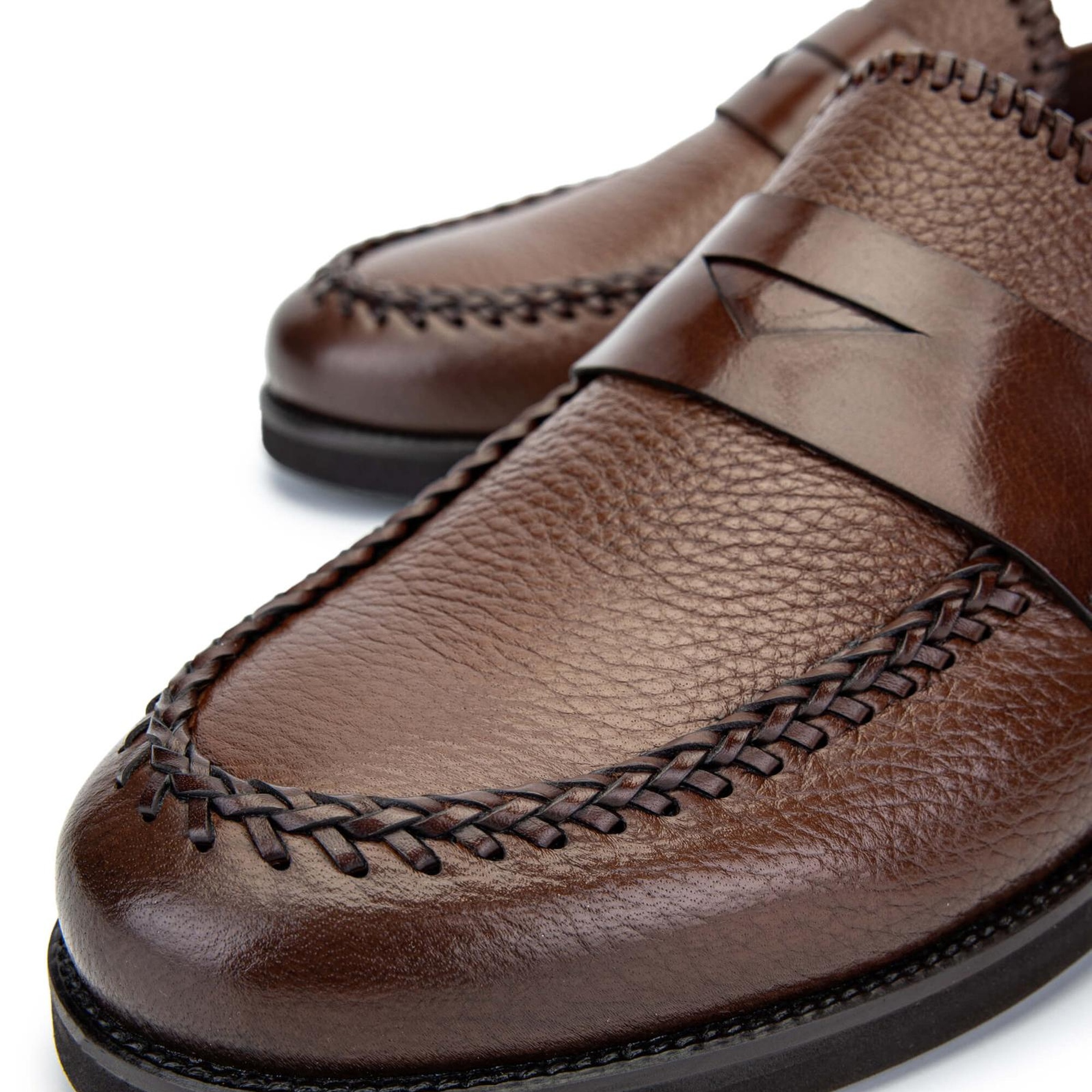 Tamer Tanca Erkek Hakiki Deri Taba Loafer Ayakkabı