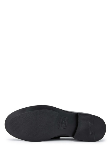  Tamer Tanca Erkek Hakiki Deri Siyah Loafer Ayakkabı