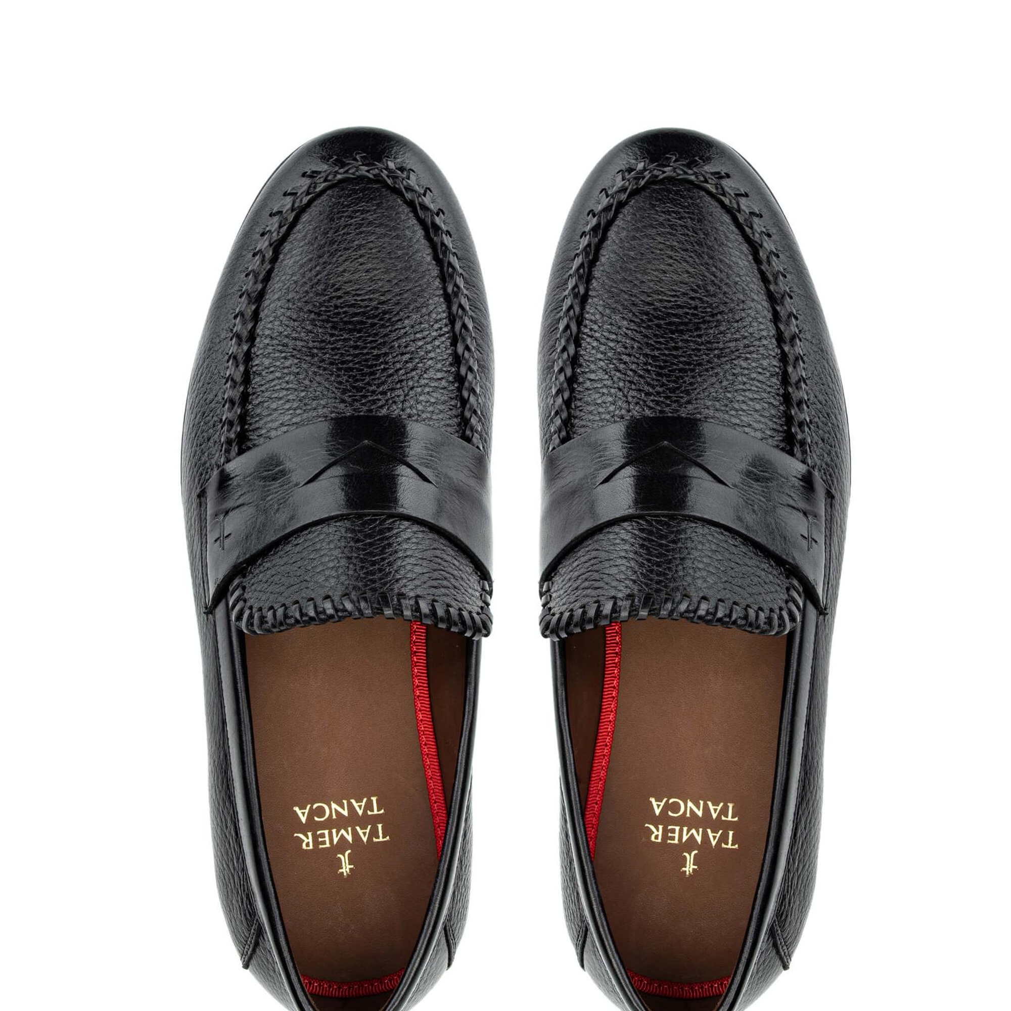 Tamer Tanca Erkek Hakiki Deri Siyah Loafer Ayakkabı