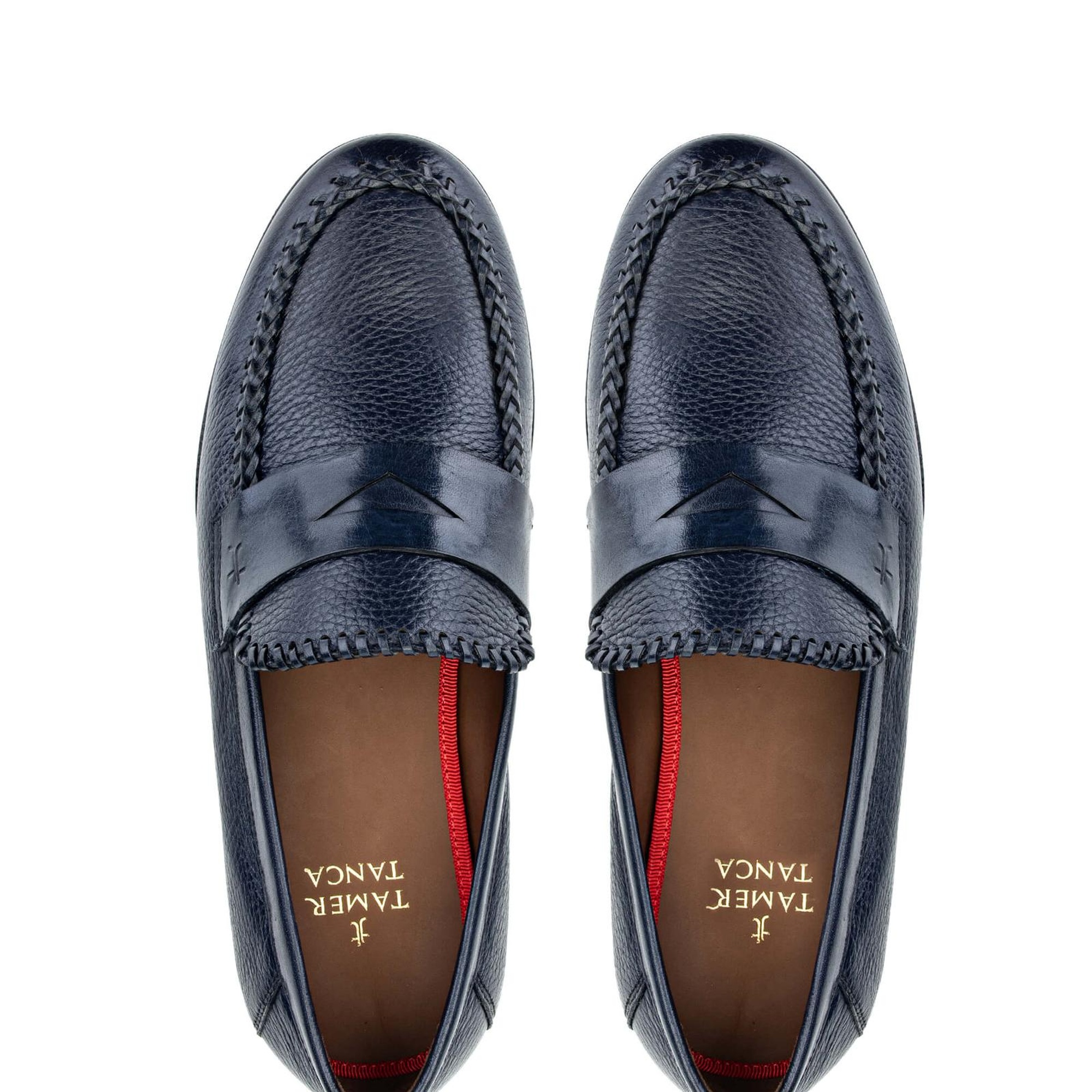 Tamer Tanca Erkek Hakiki Deri Lacivert Loafer Ayakkabı