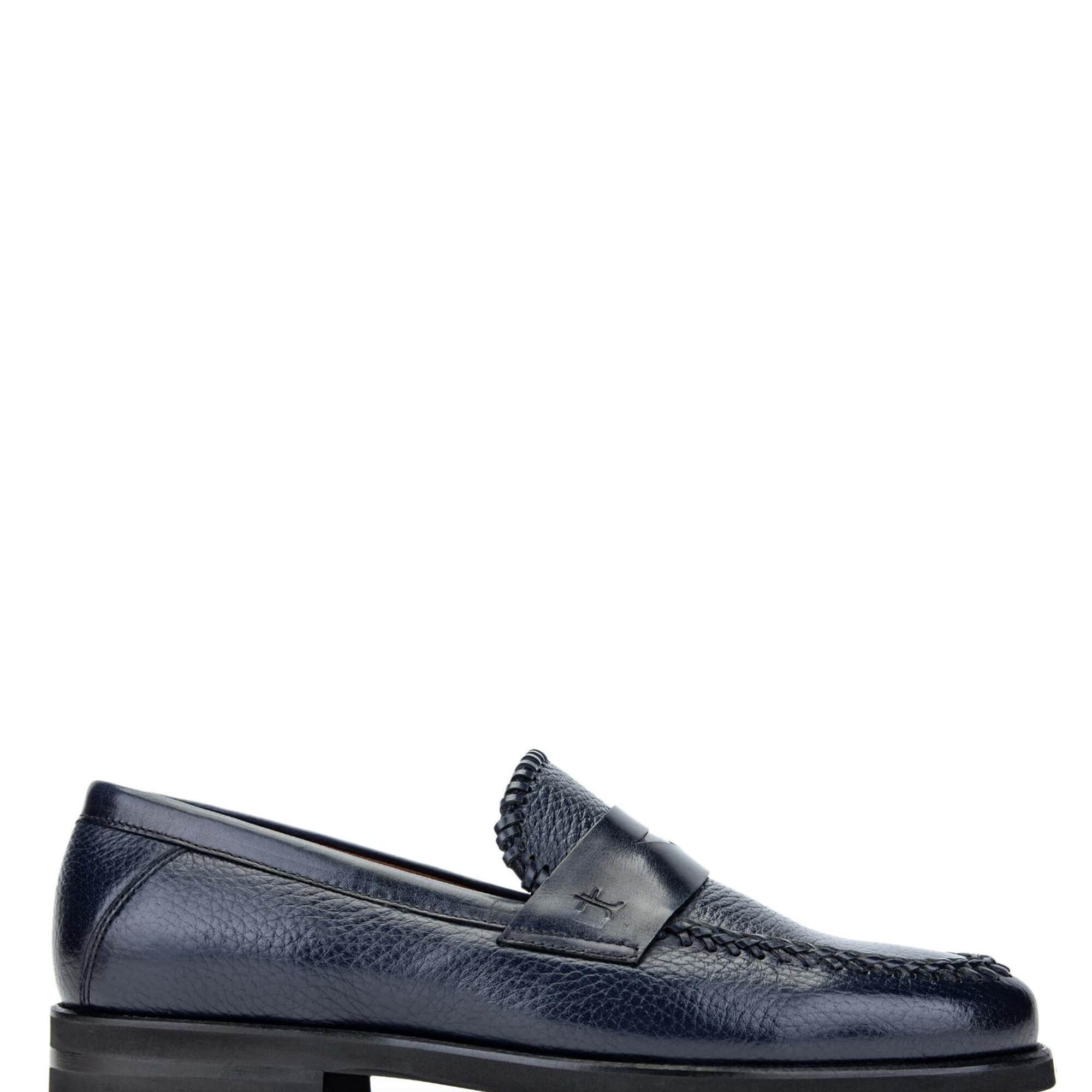 Tamer Tanca Erkek Hakiki Deri Lacivert Loafer Ayakkabı