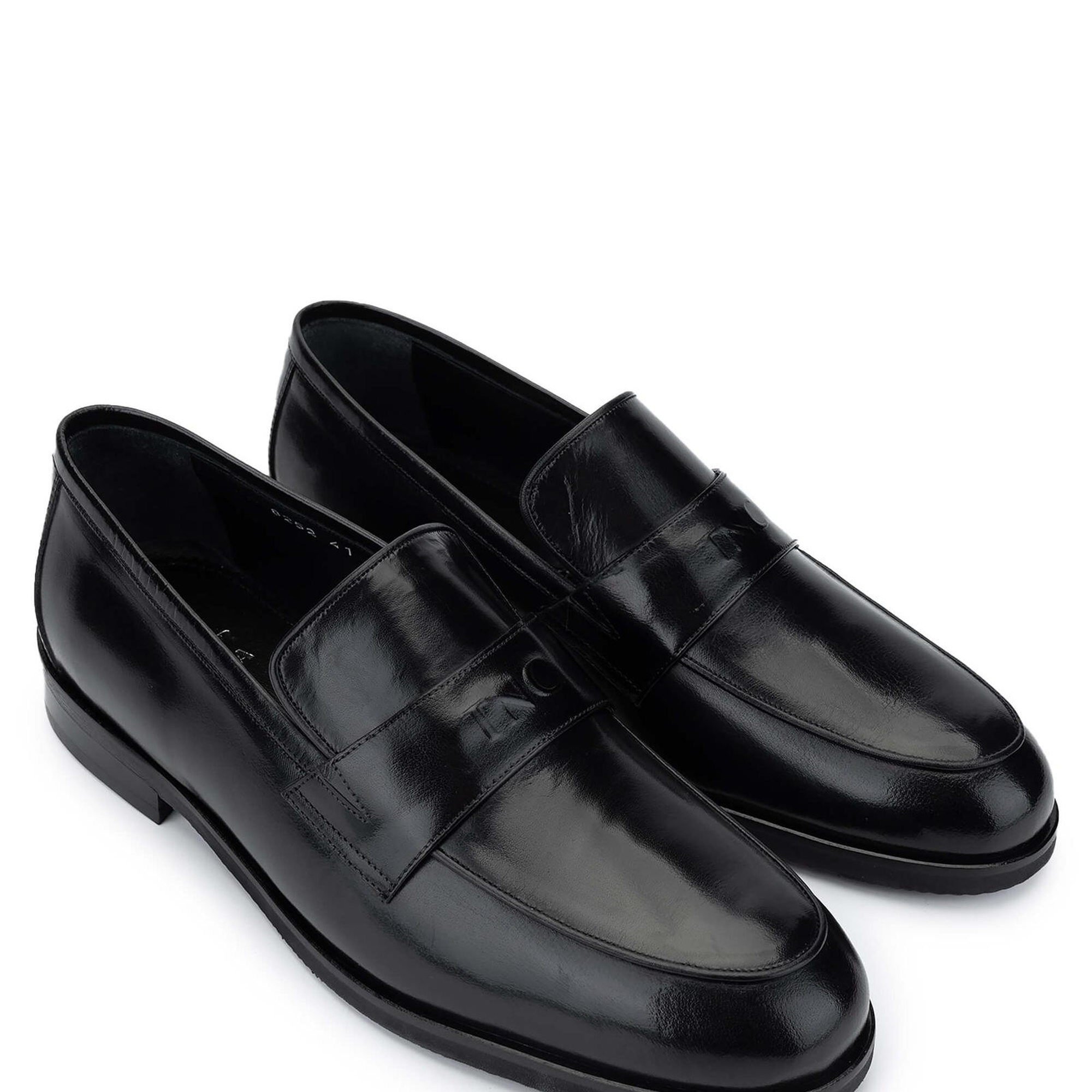 Tamer Tanca Erkek Hakiki Deri Siyah Loafer Ayakkabı