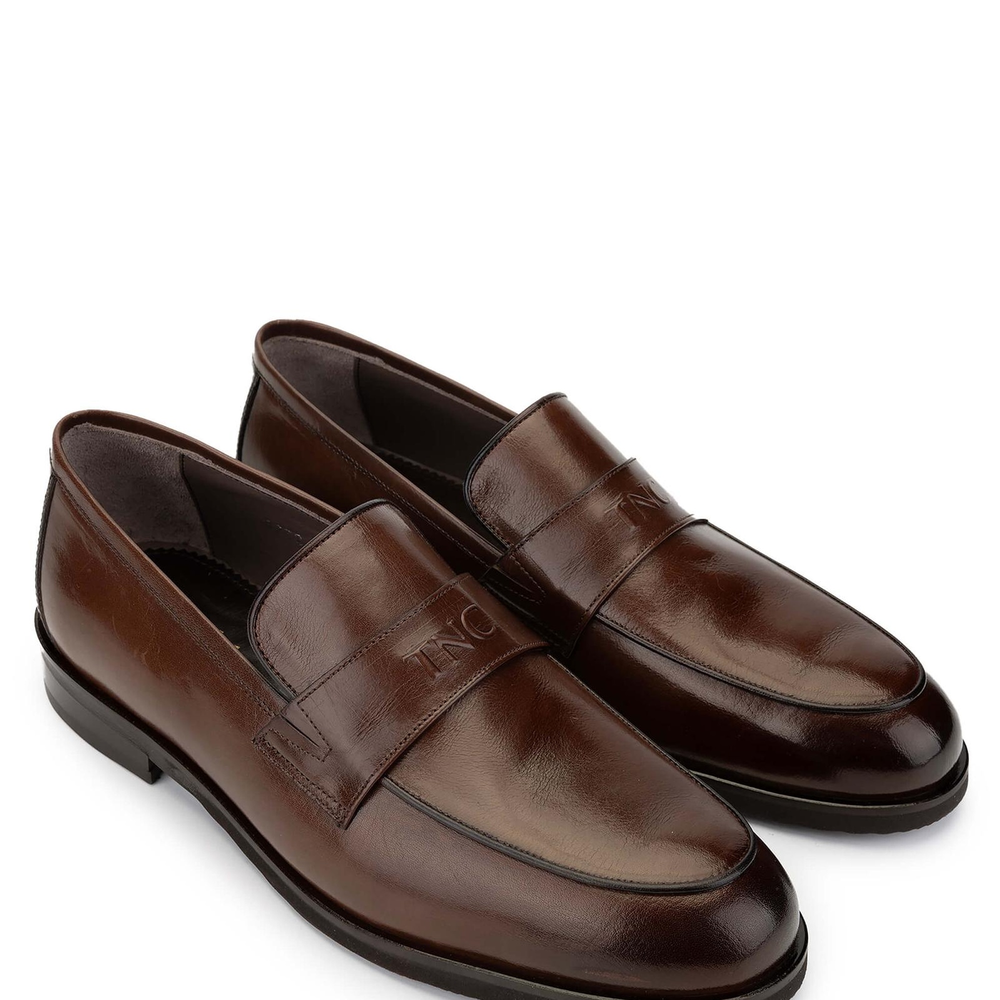 Tamer Tanca Erkek Hakiki Deri Taba Bufalo Loafer Ayakkabı