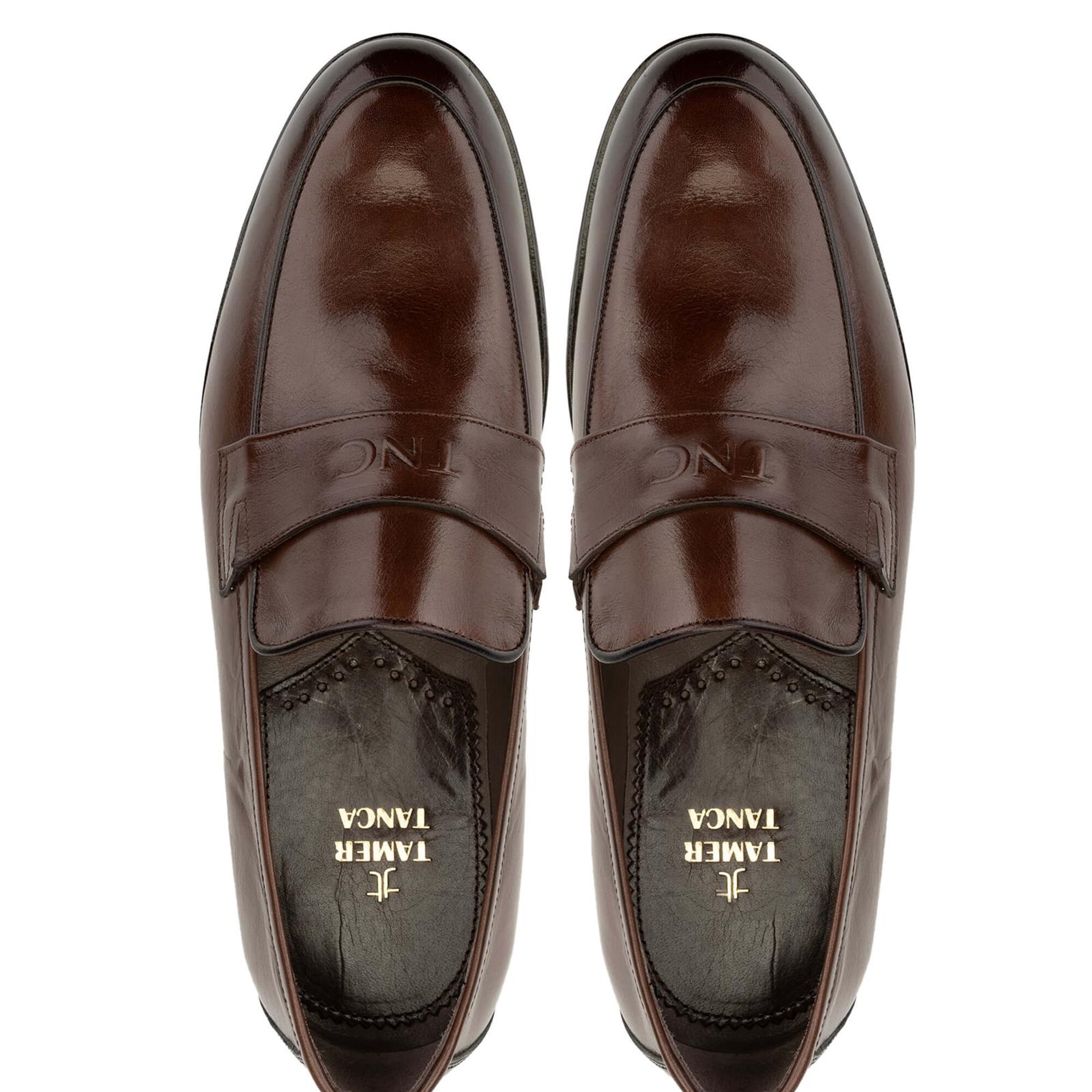 Tamer Tanca Erkek Hakiki Deri Taba Bufalo Loafer Ayakkabı