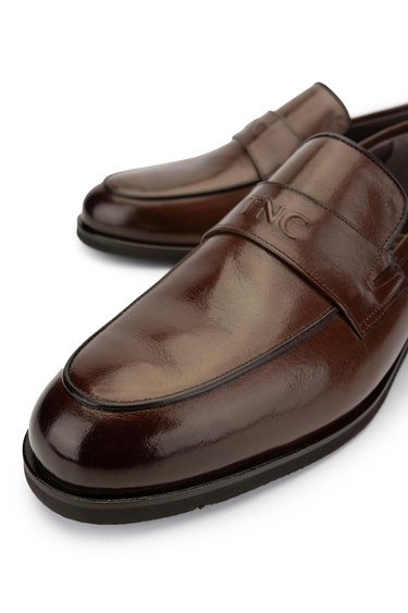  Tamer Tanca Erkek Hakiki Deri Taba Bufalo Loafer Ayakkabı