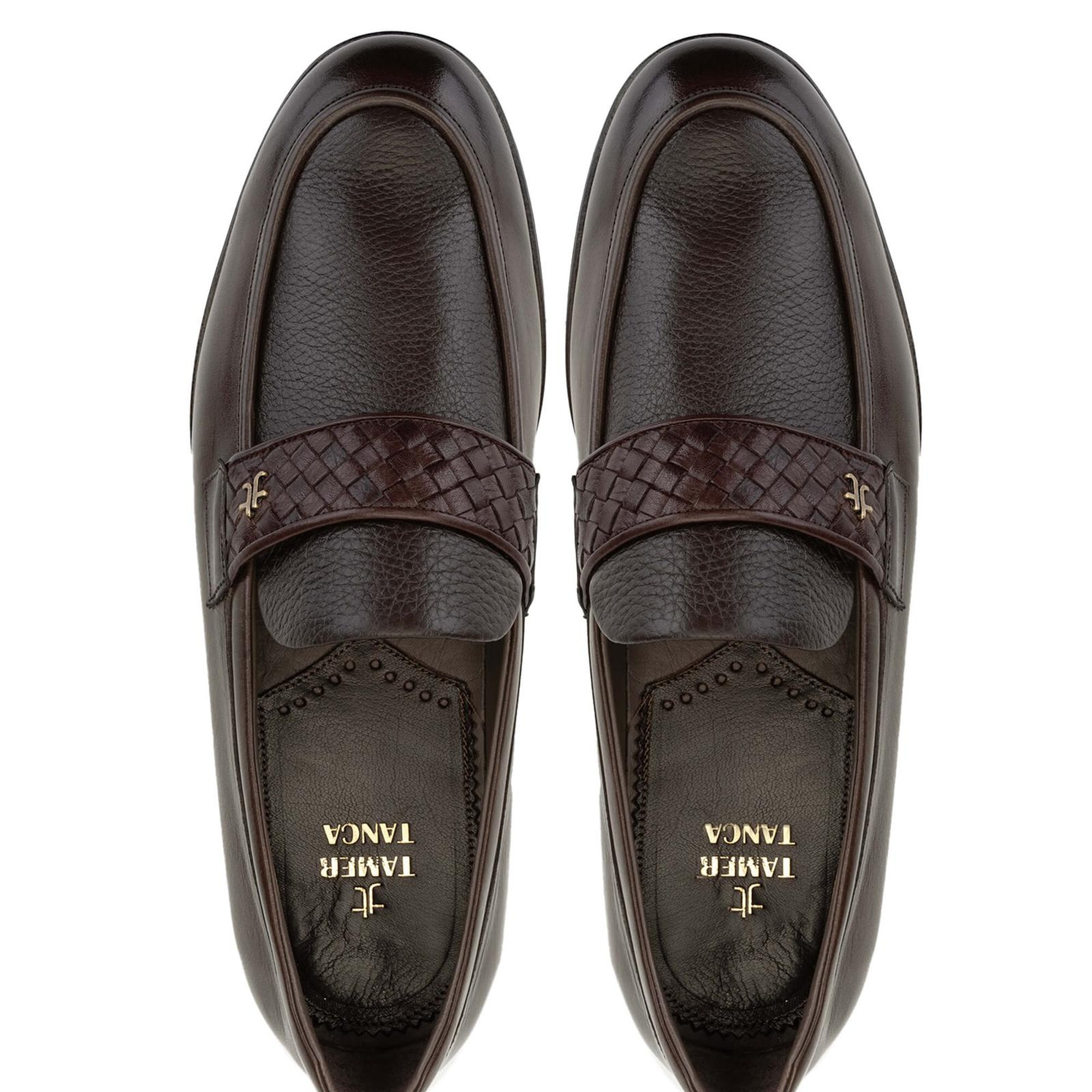 Tamer Tanca Erkek Hakiki Deri Kahverengi Loafer Ayakkabı