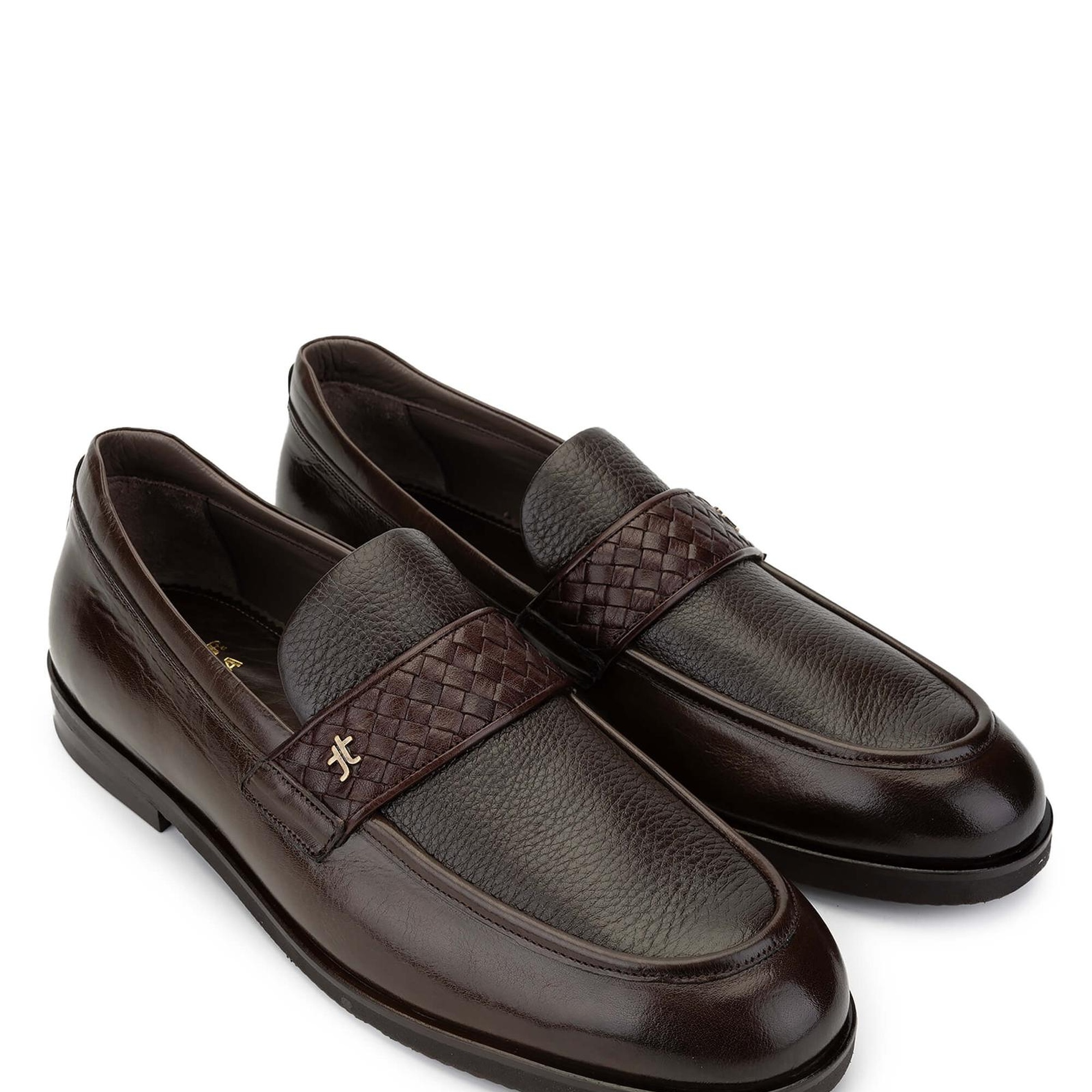 Tamer Tanca Erkek Hakiki Deri Kahverengi Loafer Ayakkabı