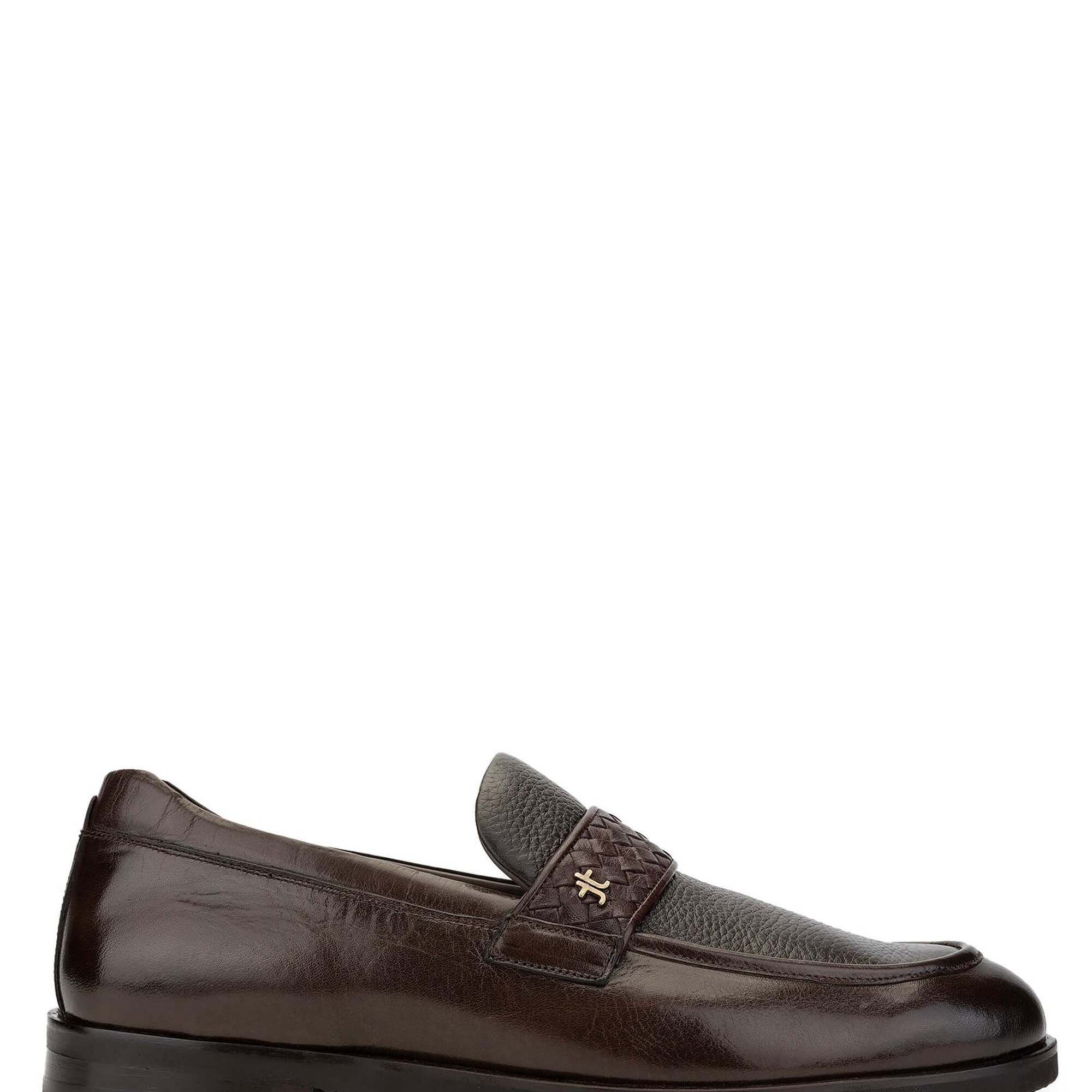 Tamer Tanca Erkek Hakiki Deri Kahverengi Loafer Ayakkabı