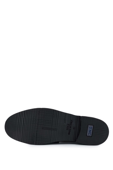  Tamer Tanca Erkek Hakiki Deri Siyah Loafer Ayakkabı