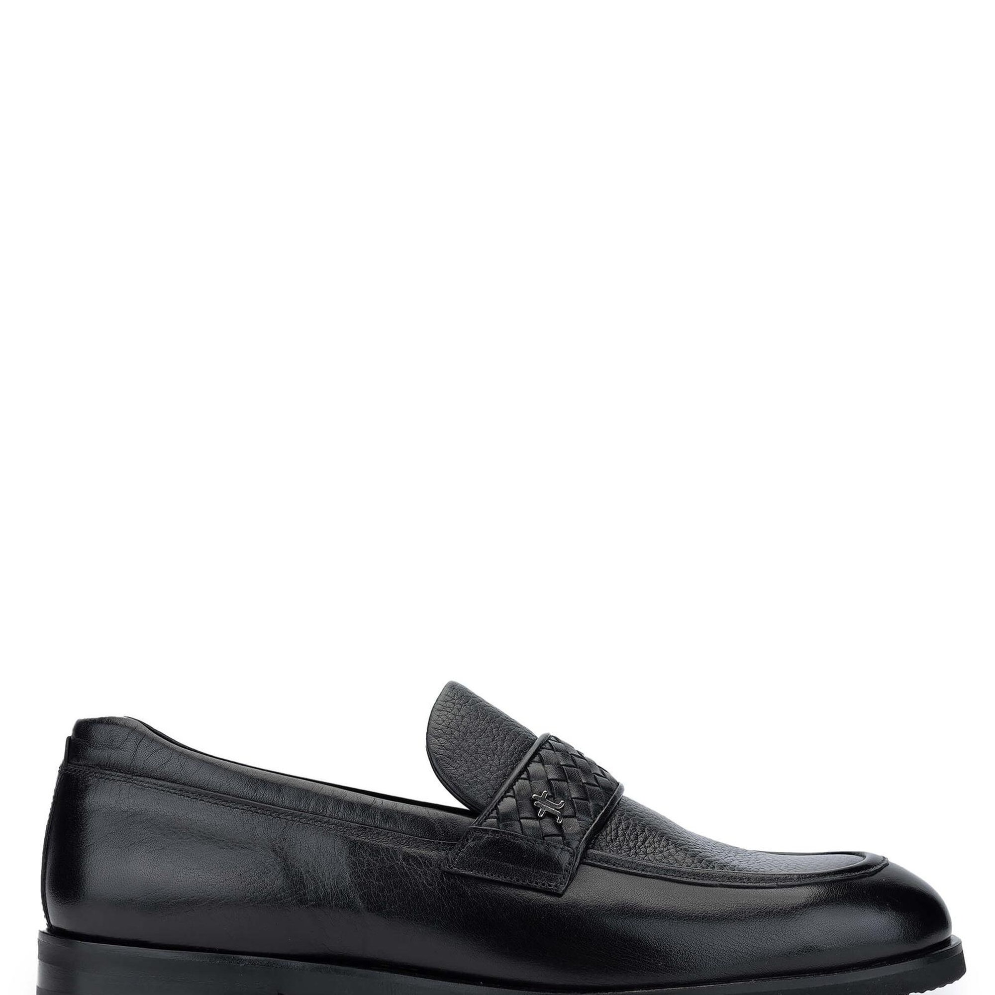 Tamer Tanca Erkek Hakiki Deri Siyah Loafer Ayakkabı