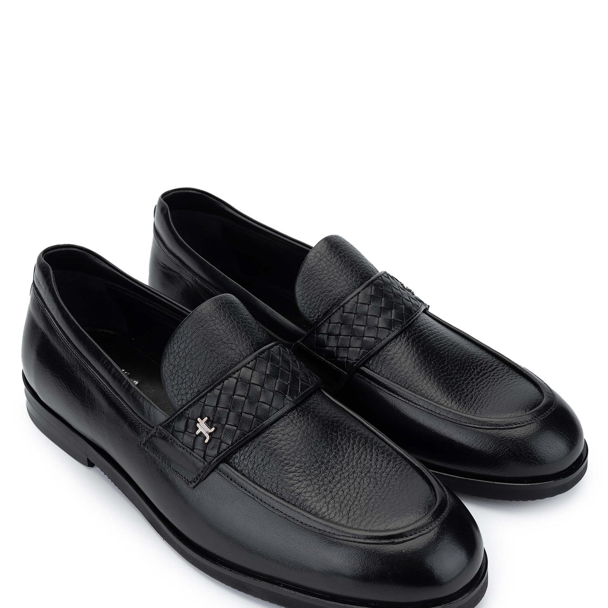 Tamer Tanca Erkek Hakiki Deri Siyah Loafer Ayakkabı