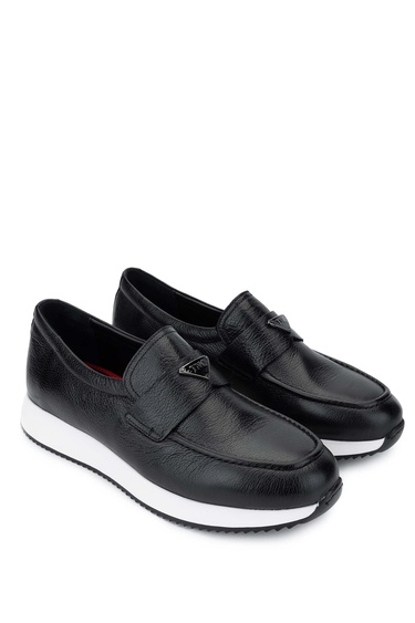  Tamer Tanca Erkek Hakiki Deri Siyah Deri Loafer Ayakkabı