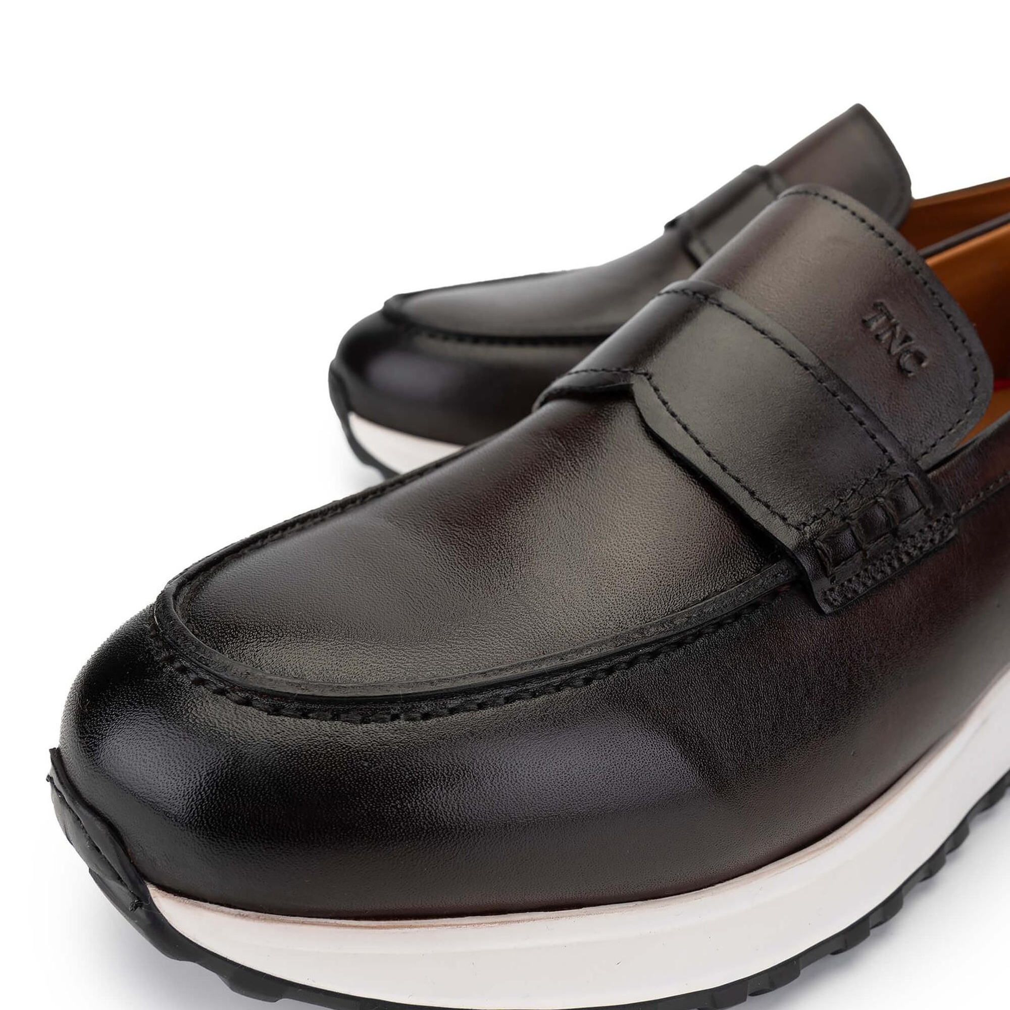 Tamer Tanca Erkek Hakiki Deri Kahverengi Loafer Ayakkabı