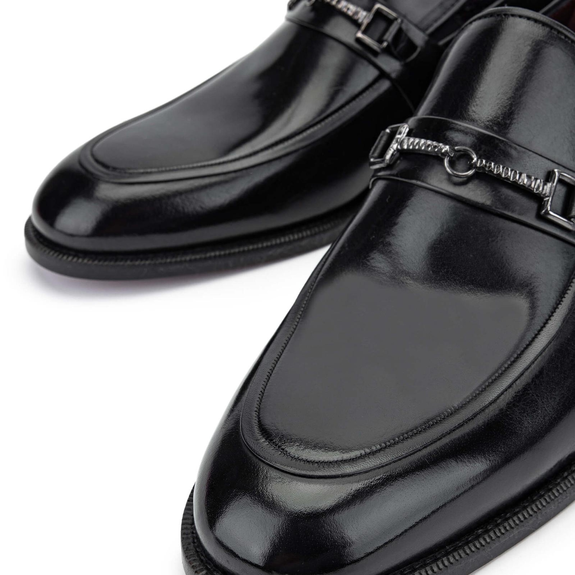 Tamer Tanca Erkek Hakiki Deri Siyah Loafer Ayakkabı