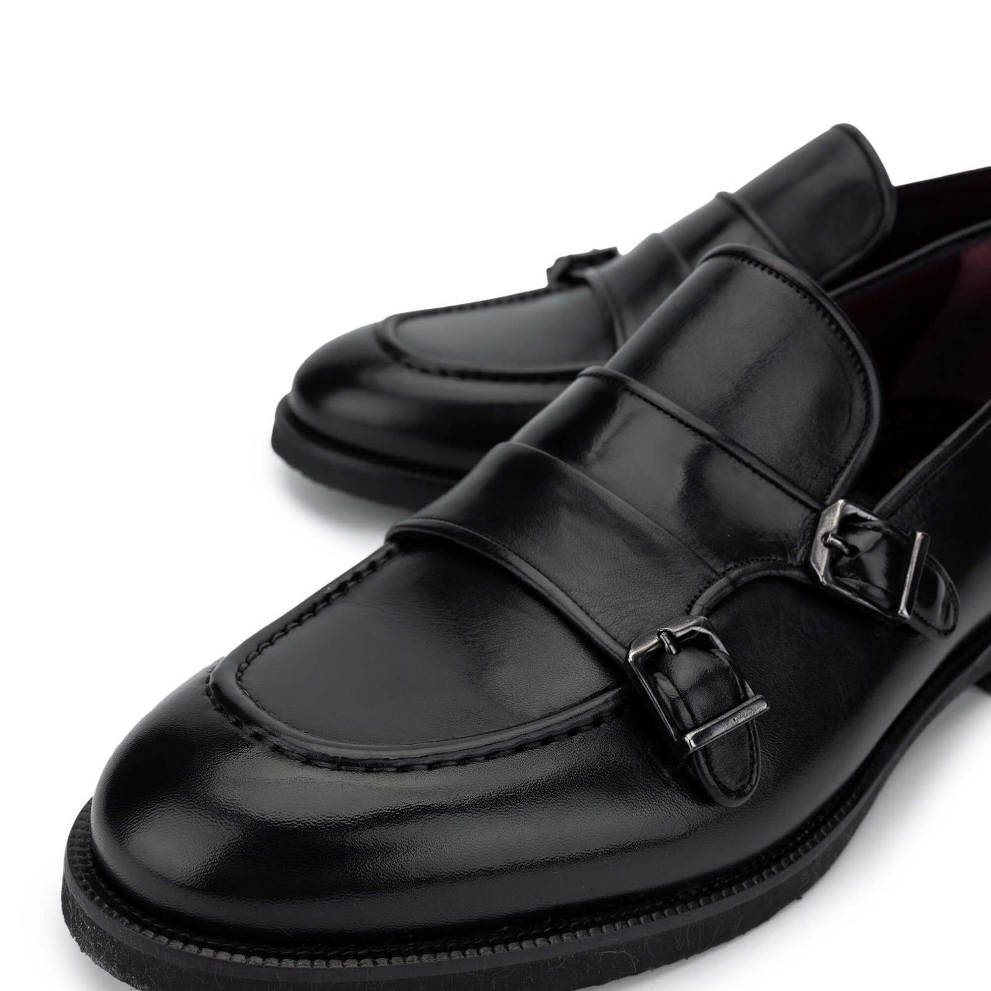 Tamer Tanca Erkek Hakiki Deri Siyah Loafer Ayakkabı