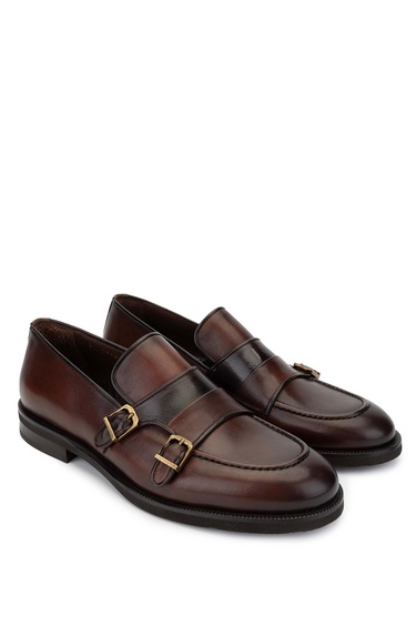  Tamer Tanca Erkek Hakiki Deri Taba Loafer Ayakkabı