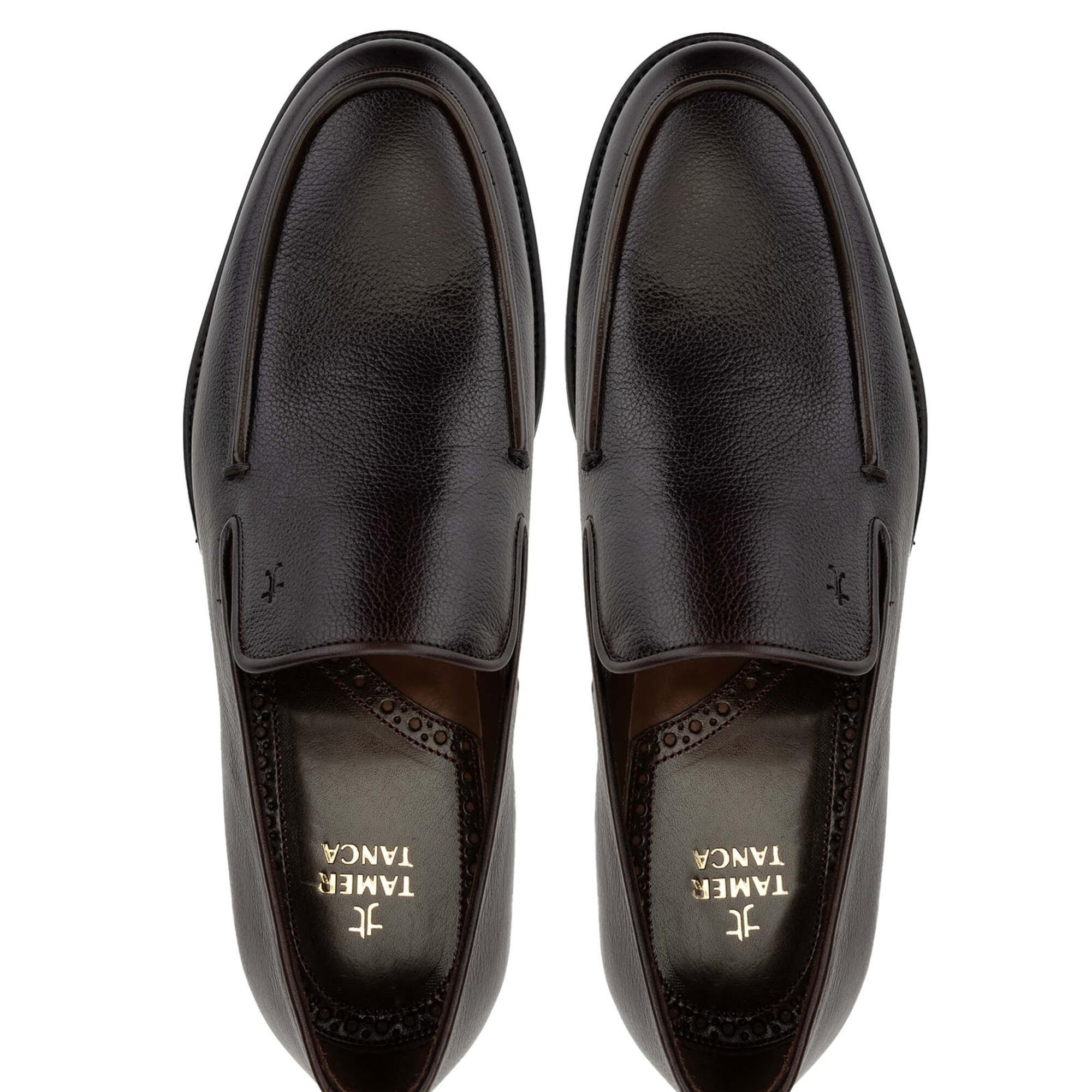 Tamer Tanca Erkek Hakiki Deri Kahverengi Loafer Ayakkabı