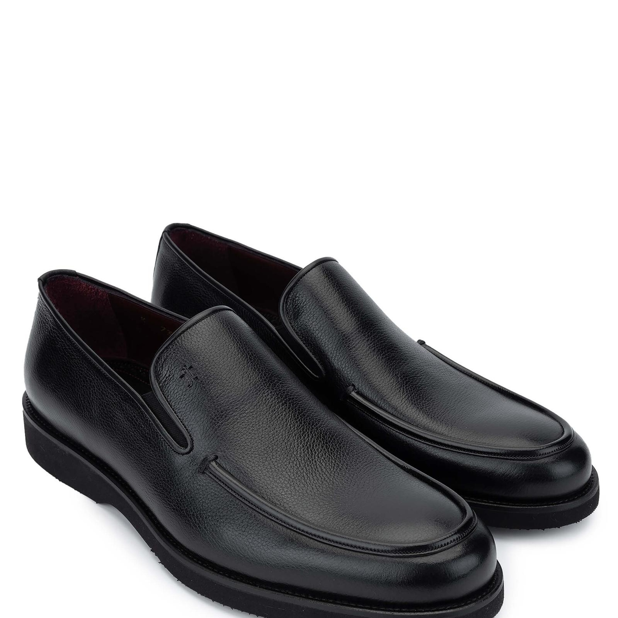 Tamer Tanca Erkek Hakiki Deri Siyah Loafer Ayakkabı