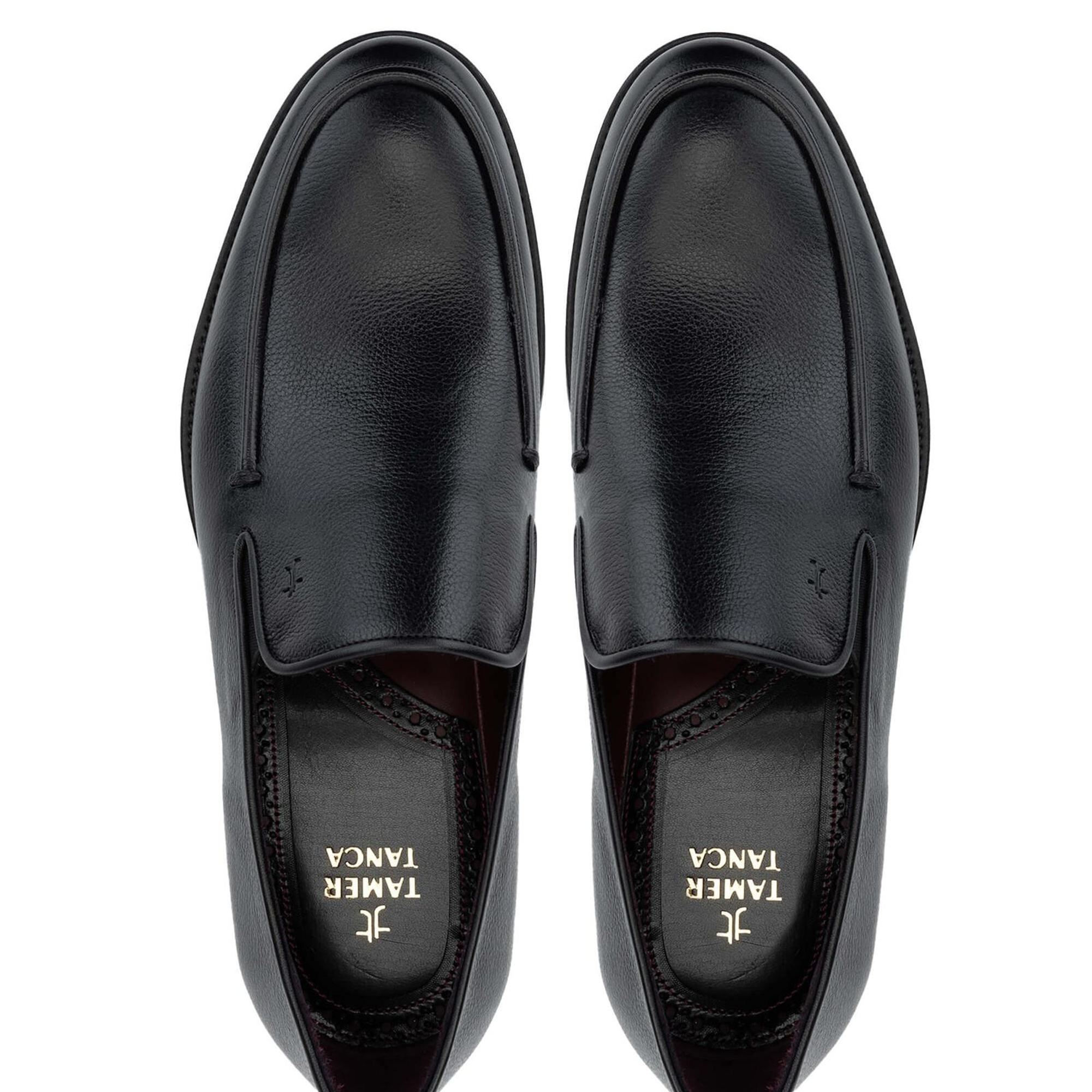 Tamer Tanca Erkek Hakiki Deri Siyah Loafer Ayakkabı