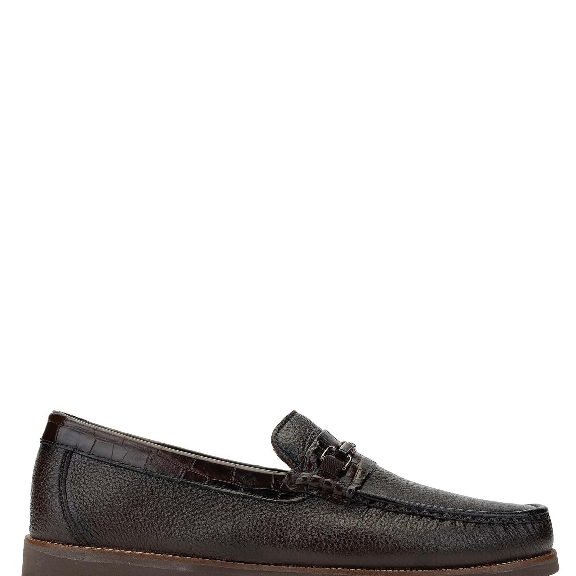 Tamer Tanca Erkek Hakiki Deri Kahverengi Loafer Ayakkabı